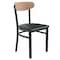 Flash Furniture Green Vinyl Seat Dining Chair with Natural Wood Back XU-DG6V5GNV-NAT-GG - alternate 2